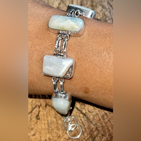 Blue Green Hemimorphite Bracelet 6 1/2”- 7 1/2” - Picture 5 of 11